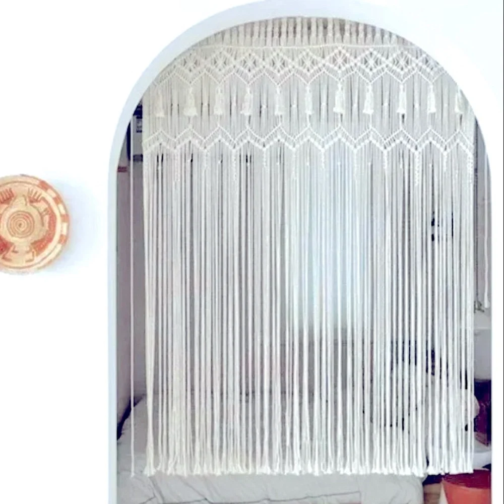 🆕Modern BÖHÖ Soul Embellish’s Handwoven Macrame Curtain/Tapestry/Photo Backdrop